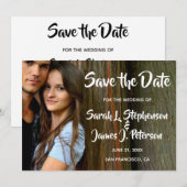 背景写真付きのSave the Date セーブザデート (正面/裏面)