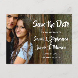 背景写真付きのSave the Date 案内ポストカード