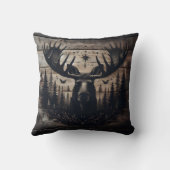 背景威厳のある付きムースの自然アート クッション (裏面)