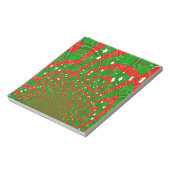 背景抽象芸術クリスマスパターン ノートパッド (回転)