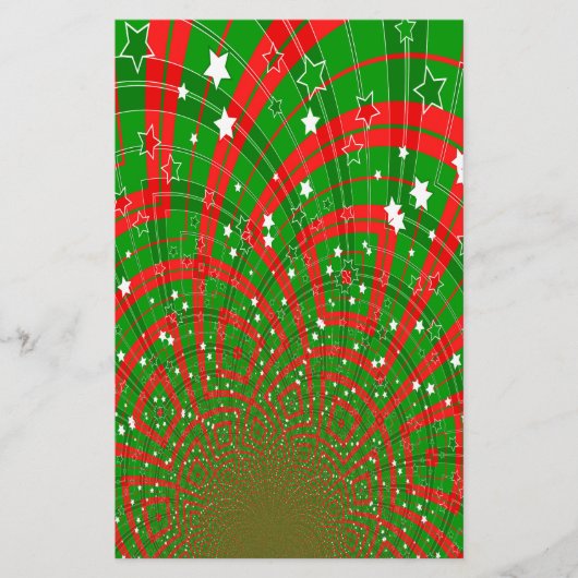 背景抽象芸術クリスマスパターン 便箋 (正面)