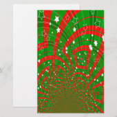 背景抽象芸術クリスマスパターン 便箋 (正面/裏面)