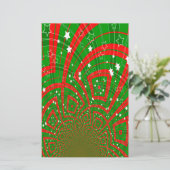 背景抽象芸術クリスマスパターン 便箋 (スタンド正面)