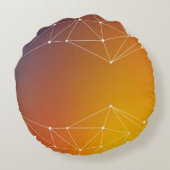 背景抽象芸術線 ラウンドクッション (裏面)