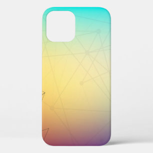 背景抽象芸術線 iPhone 12ケース