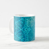 背景曼荼羅グランジ図 コーヒーマグカップ (正面左)
