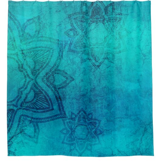 背景曼荼羅テクグランジスチャ シャワーカーテン (正面)