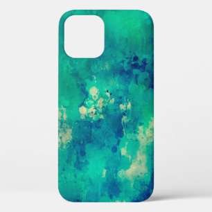 背景水絵画色 iPhone 12ケース