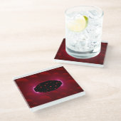 背景球を有するエイリアンエネルギー源 ガラスコースター (アングル)