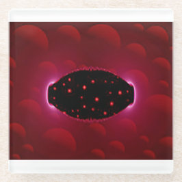 背景球を有するエイリアンエネルギー源 ガラスコースター