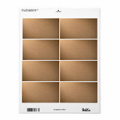 背景用の茶色のダンボールのテクスチャ ラベル (フルシート)