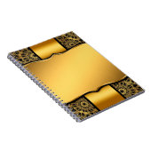 背景画像の金ゴールドフレーム ノートブック (右側)