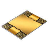 背景画像の金ゴールドフレーム ノートブック (左側)