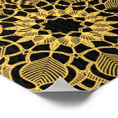 背景画像の金ゴールドフレーム ポスター (角)