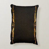 背景画像金ゴールドフレームフローラ アクセントクッション (裏面(縦))