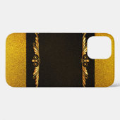 背景画像金ゴールドフレームフローラ Case-Mate iPhoneケース (裏面 (横))