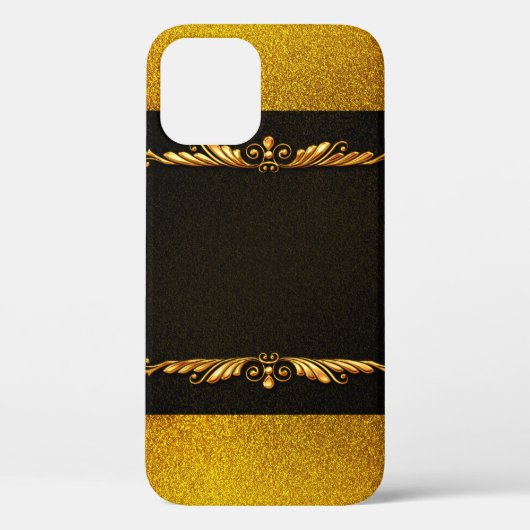 背景画像金ゴールドフレームフローラ Case-Mate iPhoneケース (裏面)
