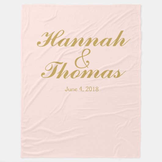 背景結婚写真背景シャルボード赤面 フリースブランケット (正面)