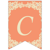 背景色およびベージュ色レースの旗を選びます バンティングフラッグ (第1の旗)