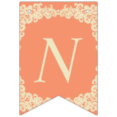 背景色およびベージュ色レースの旗を選びます バンティングフラッグ (第3の旗)