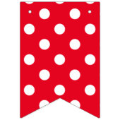 背景色と白の水玉模様を選択 バンティングフラッグ (第2の旗)