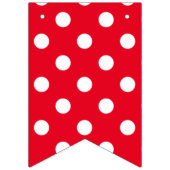 背景色と白の水玉模様を選択 バンティングフラッグ (第3の旗)