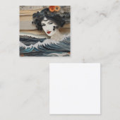 背景色のスタイル波は非常に速い スクエア名刺 (正面/裏面)