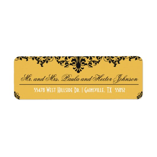 背景色の変更差出人住所ラベル ラベル (正面)