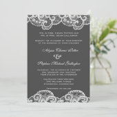 背景色の選択時のホワイトレース 招待状 (スタンド正面)