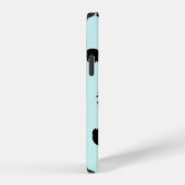 背景色を変更できるかわいい猫のデザイン iPhoneケース (右側面)