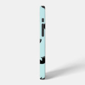 背景色を変更できるかわいい猫のデザイン iPhoneケース (左側面)
