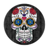 背景色を選択する砂糖スカルお祝い カッティングボード (正面)