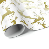 背景色を選択する金ゴールドグラデーション鹿 ラッピングペーパー (ロールコーナー)