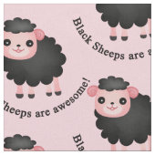 背景色を選択する黒い羊の生地 ファブリック (クローズアップ)