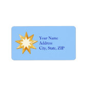 背景色を選択するBaha'i記号 ラベル (正面)