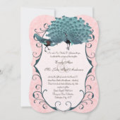 背景色を選択 – Damask Peacock 招待状 (正面)