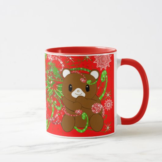 背景色を選択 – Merry Christmas Bear マグカップ (右)