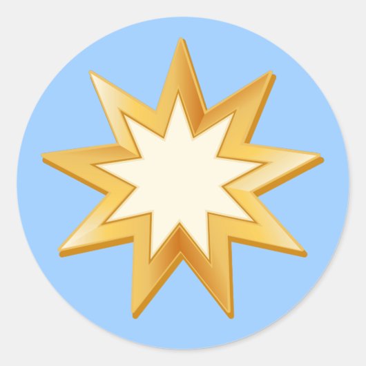 背景色を選択Baha'iステッカー ラウンドシール (正面)