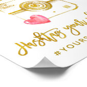 背景色カスタマイズ可能なソーシャルメディアハッシュタグ ポスター (角)