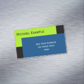 背景色ブロック – 春緑と青 マグネット名刺 (インサイチュ)