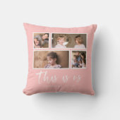 背景色変更可能 This is Us フォトコラージュ クッション (正面)