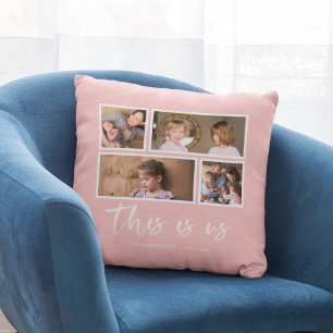 背景色変更可能 This is Us フォトコラージュ クッション