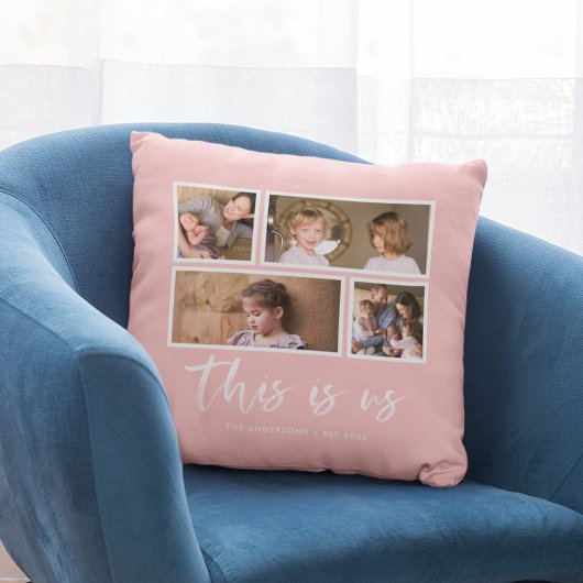 背景色変更可能 This is Us フォトコラージュ クッション