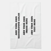 背景色、イメージ、独自の文字 キッチンタオル (縦)