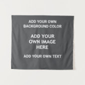 背景色、イメージ、独自の文字 タペストリー (正面(横))