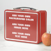 背景色、イメージ、独自の文字 メタルランチボックス (インサイチュ)