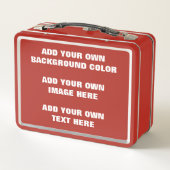 背景色、イメージ、独自の文字 メタルランチボックス (裏面)