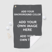 背景色、画像、テキストの追加 ゴルフタオル (インサイチュ)