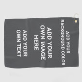 背景色、画像、テキストの追加 ゴルフタオル (横)