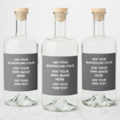 背景色、画像、テキストの追加 リキュールボトルラベル (ボトル)